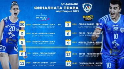 Програма на полуфиналните плейофи - мъже и жени